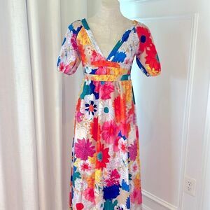 St Frock Mel Maxi Dress in Bright Multi Floral